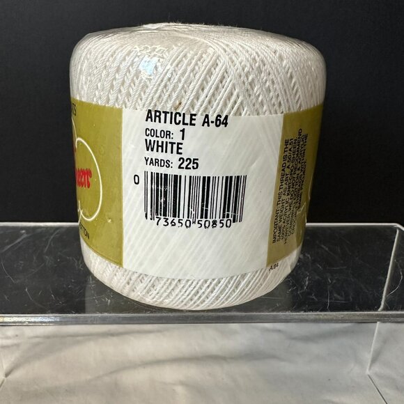 Crochet Thread New White Sz 20 - 2-400yd Clarks Big Ball  1-225 yd Knit Crosheen - Picture 5 of 7